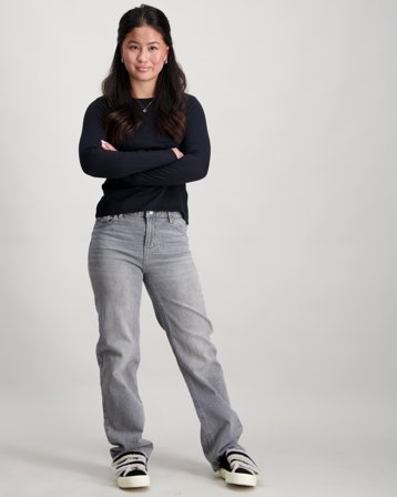 VERO MODA VMTESSA HR STRA DENIM JEANS Grau Jeans Mädchen - Kids Brand Store