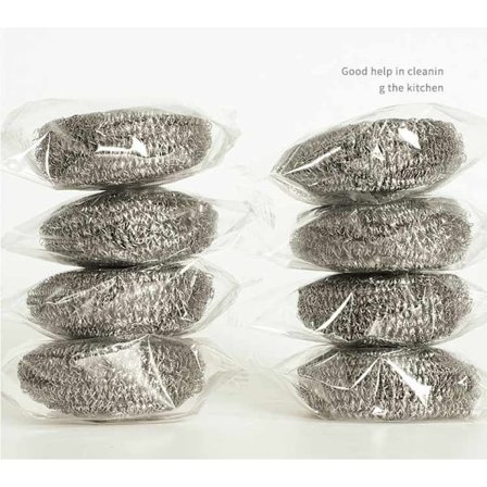 Ståluld til vasken - 8-pak