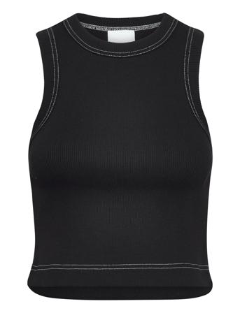 Elise - Heavy Rib T-shirts & Tops Sleeveless Svart Day Birger Et Mikkelsen*Betinget Tilbud