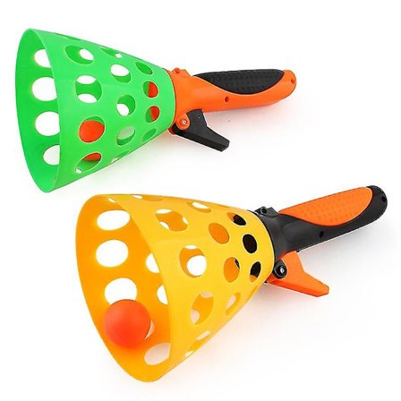 Børns Kast og Fang Boldspil Sæt, Fangskop Kast Legetøj Til Børn Udendørs Have Baghave Legeaktivitet 1sæt gul+grøn