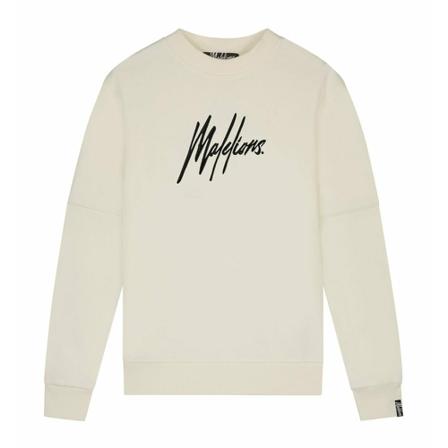 Malelions Essentials Trui Senior Off-White , Wit , Heren , Maat: M