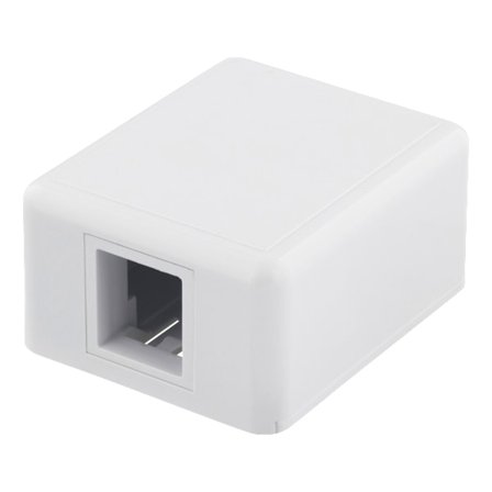 Surface mount box for Keystone, 1 port, white