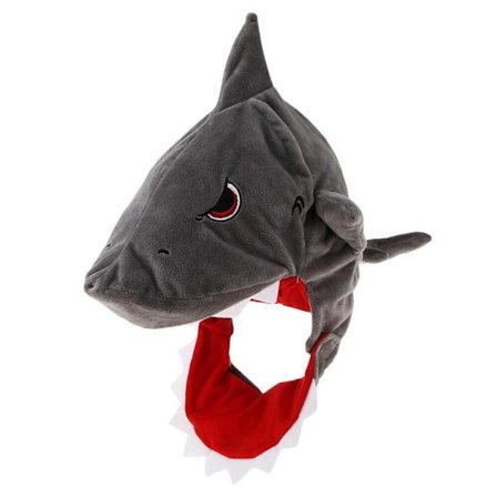 Shark Head Cover Shark Hat Plys hovedbeklædning