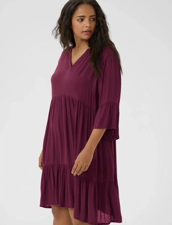 Kaffe Curve Kcmariana Ami Dress - Red - 54