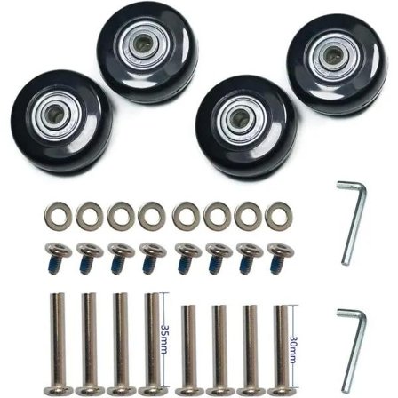 4 Hjul Slidstærkt Bagage Kuffert Udskiftningshjul Kit-FA-