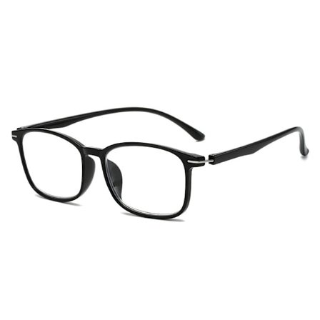 Anti-Blue Light Läsglasögon Fyrkantiga glasögon SVART