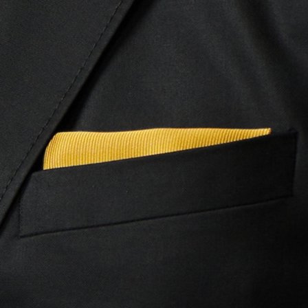 Pañuelo de bolsillo de grogrén marrón dorado para hombres - Pañuelos de bolsillo de color liso