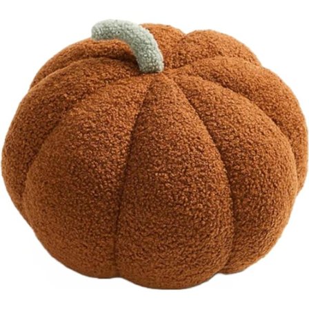 Pumpa Pute – Myk Plysj Pumpa for Thanksgiving, Halloween og Dekor – Sofapute (Brun)