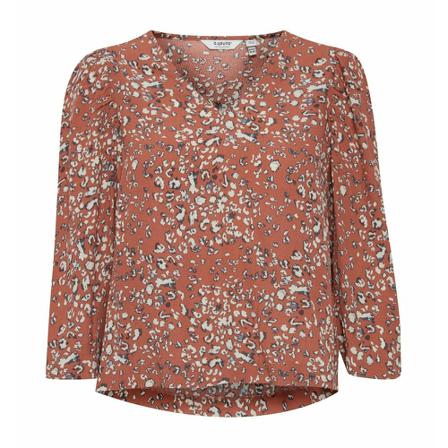 b.young, blouse Byflaminia Leo Rood, Dames, Maat:XS