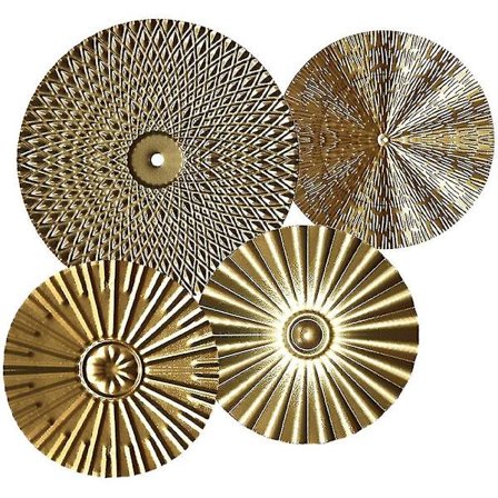 4 stk metal væg kunst moderne stil uregelmæssig metal skive vægdekoration til hjemmekontor