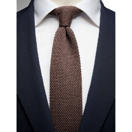 John Henric Wool Knitted Tie Kostymtillbehör Herr Brun 6