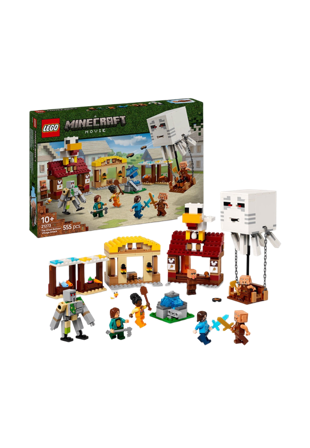 LEGO Minecraft Byanfall med gastballong 21273 Byggsatser Unisex ONESIZE