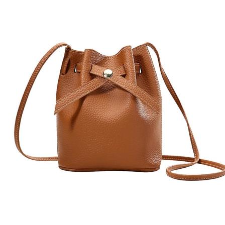 Naisten Tote-käsilaukut Olkalaukut Naisten Bucket-olkalaukku Nyöriaukkoinen Bucket-laukku Naisten Tote-laukku Ruskea 20*16cm Brown 20*16cm