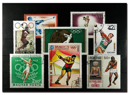 Hammer kast 8 forskellige frimærker