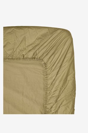 Midnatt - Stræklagen Bosco - Grøn - Faconsyede lagner - 180X200 - Fra Homeroom