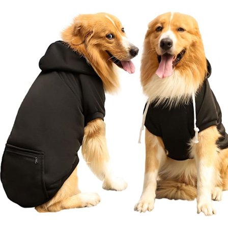 Hunde Hættetrøjer, Kæledyrstøj Vinterfrakke Sweater (Sort)