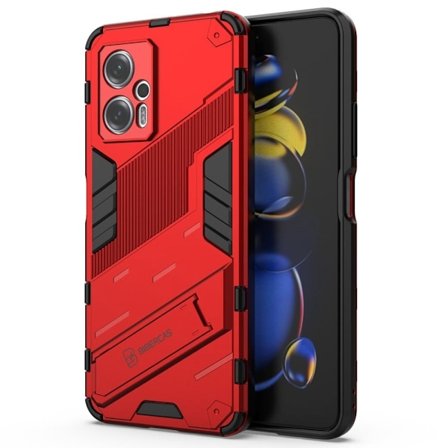 Stöttåligt Xiaomi Poco X4 GT / Xiaomi Redmi Note 11T Pro Plus / Xiaomi Redmi Note 11T Pro hybridskal - Röd