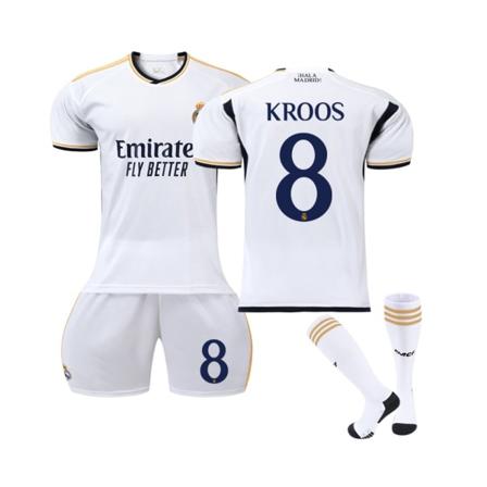 Real Madrid 2023/24 hemmatröja Kroos No.8 set A1988 Rosa 39