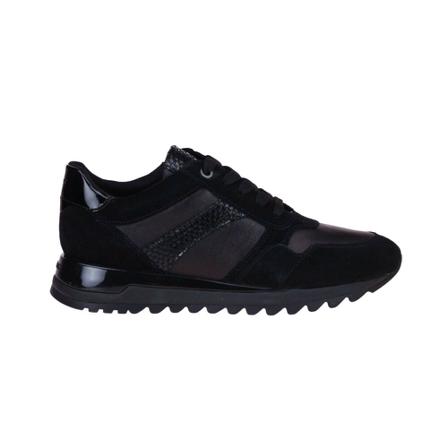 Geox, Tablya Sneakers Zwart, Dames, Maat:38 EU,rubber