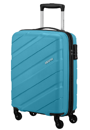American Tourister Jetdriver Kabinväska med 4 hjul Resväskor Dam Blå 55