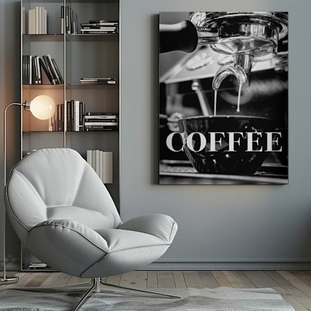 Coffee Text Canvastavla 50x70 cm