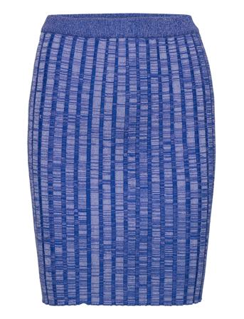 Lania Knit Skirt Blue Hosbjerg
