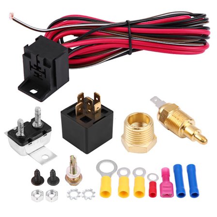 Universal Termostatsensor for Motor kjølemiddel, Bil, 50A Relé Tilbehør PÅ ved 200°C og AV ved 185°C