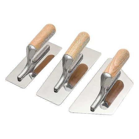 Polerad rostfri stålspackelset för venetiansk puts 3 st Målningsputs Finishing Handverktyg