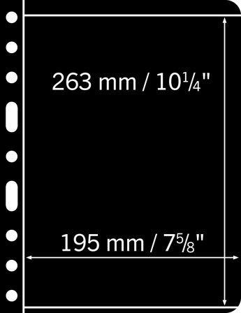 VARIO lommer - 1 stribe - Sort - Pakke med 5 stk.,fra Leuchtturm