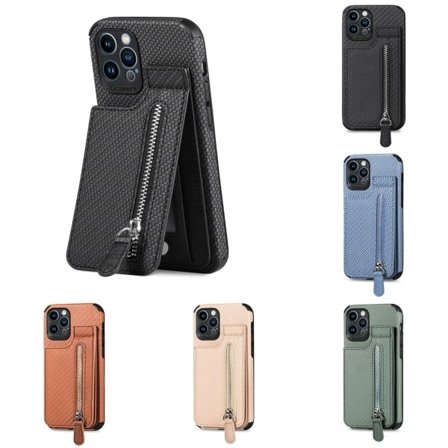 Läder Kortfodral Magnetiskt Plånboksfodral iPhone 14 /14 Pro/14 Pro Max, iPhone 13 /13 Pro/13 Pro Max, iPhone, 12 /12 Pro/12Pro Max Svart