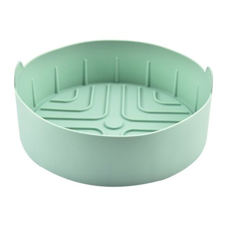 Tykk rund silikongryte For Air Fryer GRØNN