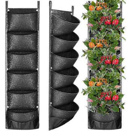 Jordbærplantepose, 2 pakke 10 gallon jordbærvekstposer med 8 sidevekstlommer