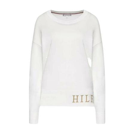 Tommy Hilfiger, Round-neck Knitwear Wit, Dames, Maat:M