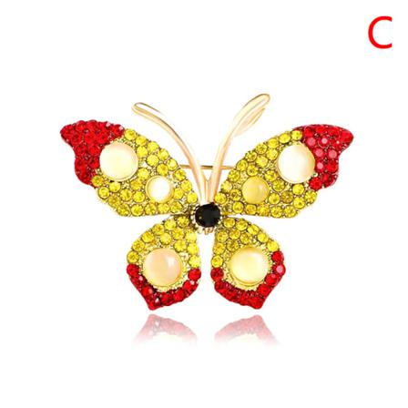 Mode Rhinestone Butterfly Broscher För Kvinnor Bröllopsfest