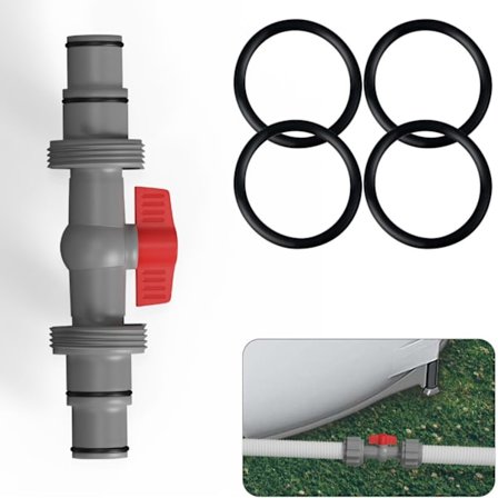 2 stycken 3,8 cm till 3,8 cm T-formad poolslanganslutning Dubbel läckagesäker poolslangadapter för ovanjordiska pooltillbehör Poolfilter