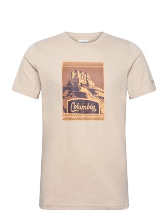 Csc Seasonal Logo Tee Sport T-shirts Short-sleeved Beige Columbia Sportswear