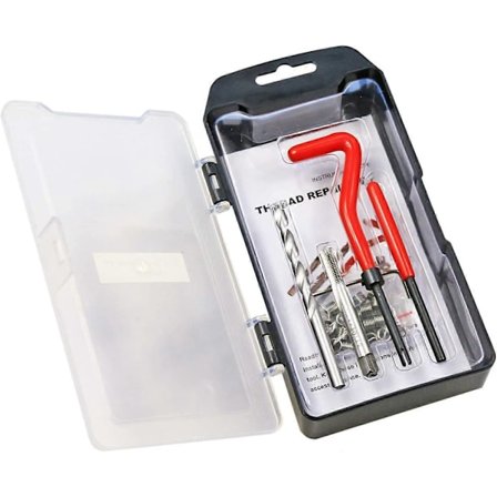 Gjengereparasjonssett, M6 x 1.0mm Metrisk Gjengereparasjonsinnsatssett Kompatibelt Håndverktøysett for Bilreparasjon (M6-1.0)