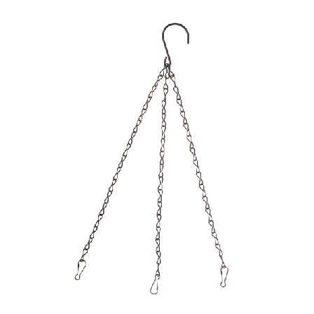 3-pisteinen kukkaruukun istutusketju Puutarhakori Rauta Riippuva ketjut Pidike Vaihto ulkokäyttöön kukkaruukku Musta