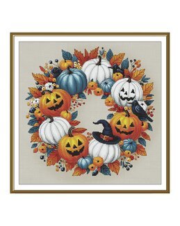 Broderikit Tavla Halloweenkrans - Nova Sloboda