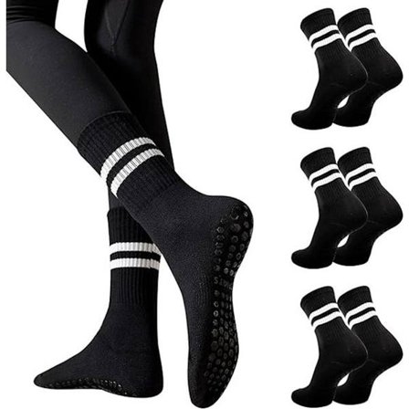 3 par sokker - sklisikre sokker - fitness - svart