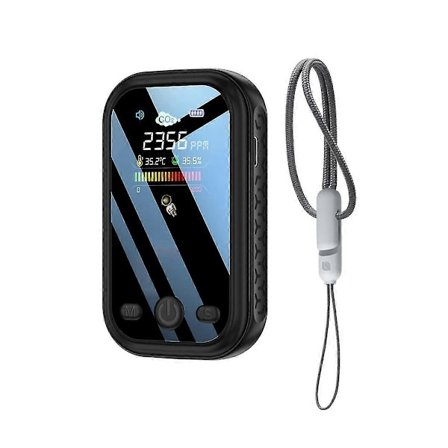 Mini CO2-detektor, CO2-monitor Måler Luftkvalitetsmonitor Kuldioxid-detektor Bærbar detektor F