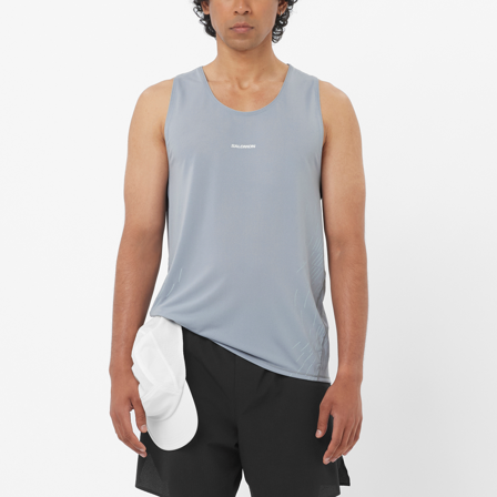 Salomon - T-Shirts Bekleidung Sense Aero Singlet Gfx M
