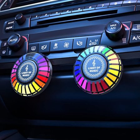 2 stk. bilens omgivende lys med APP-styring, indvendigt bil LED-lys