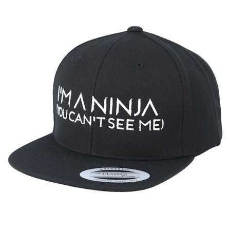 Kiddo Cap - Svart Caps - Kids I'm A Ninja Black Snapback @ Hatstore