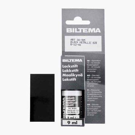 Lackstift svart metallic 828 9 ml - Biltema