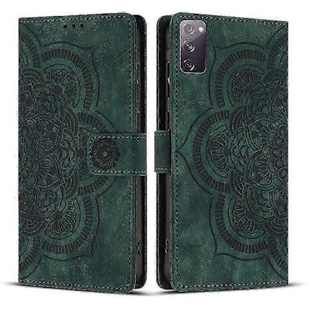 Frostat Läderfodral för Mandala Emed Retro Telefon Grön