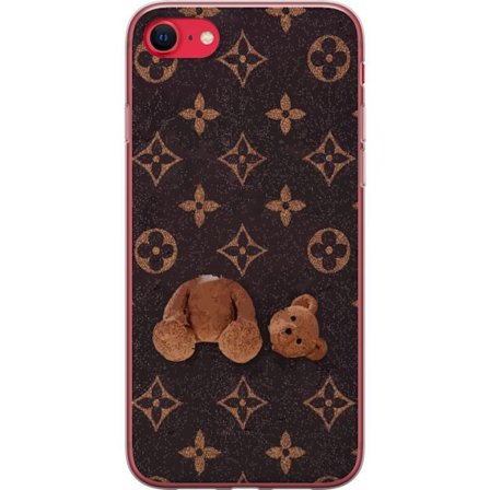 Kompatibel Mobilcover til Apple Apple iPhone 7 Grafisk monogrammønster med en stiliseret teddybjørn i en kunstnerisk stil