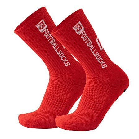 Tykk frotté bund midt-læg sokker, sportsstrømper til mænd og kvinder, rød