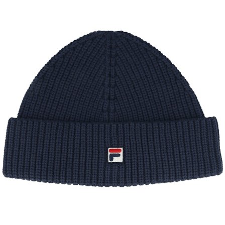 Fila - Blauw cuff Beanie - Biella Fisherman Logo Beanie Black Iris Short Beanie @ Hatstore