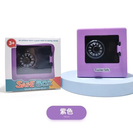 Mini Safe Piggy Innskudd Bank Husholdning Seddel Lås Passord Penger Boks